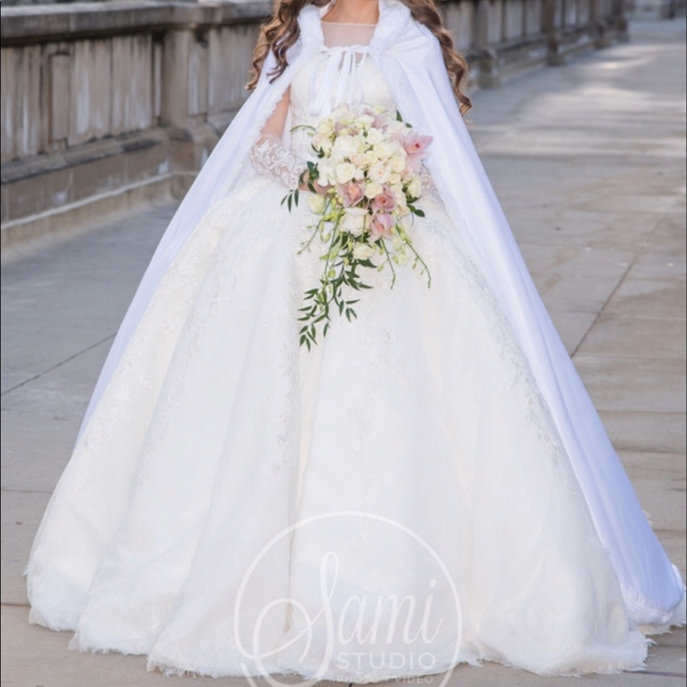 Autumn Silk Bridal Wedding Dress - Picture 7 of 8